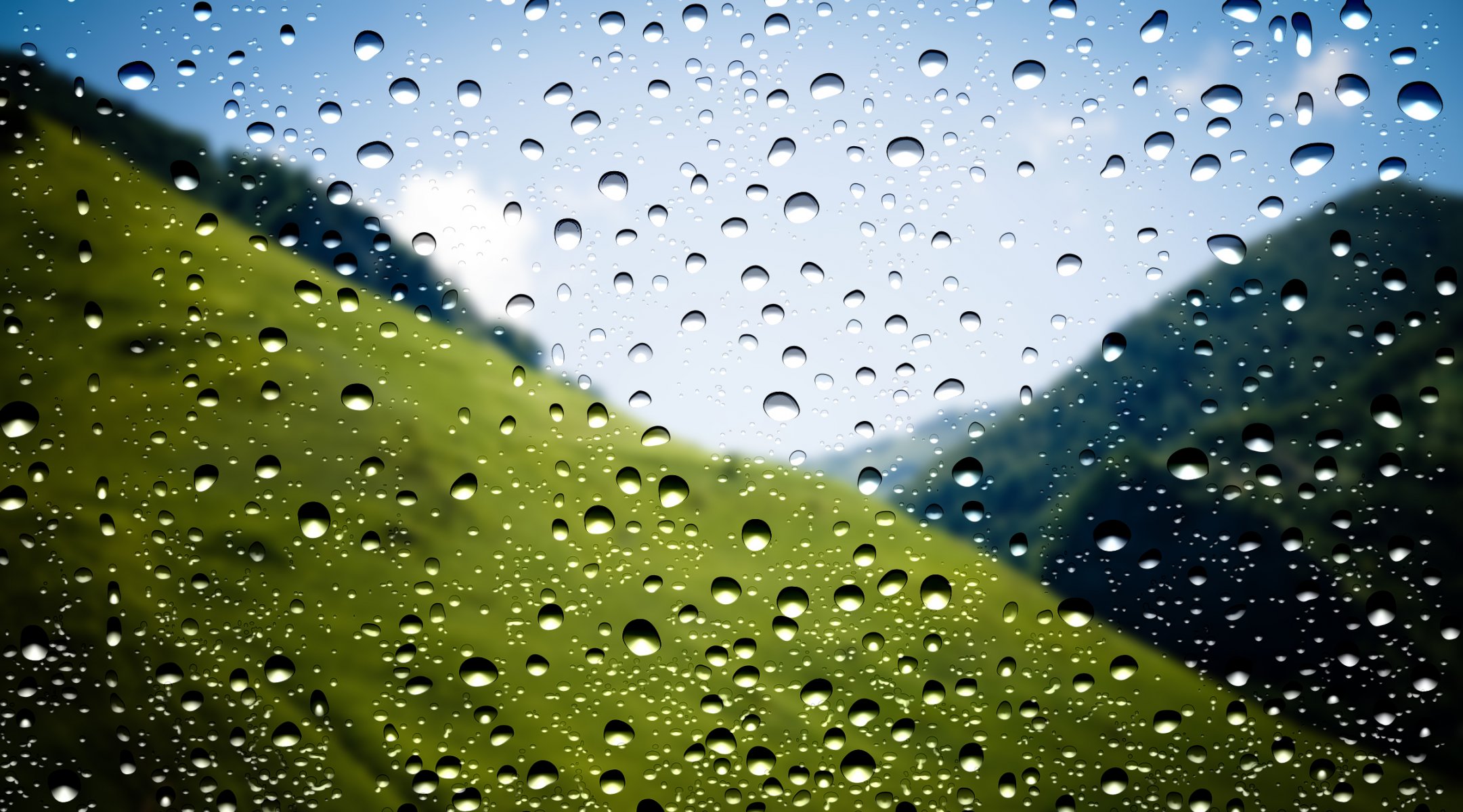 rain drops window makro