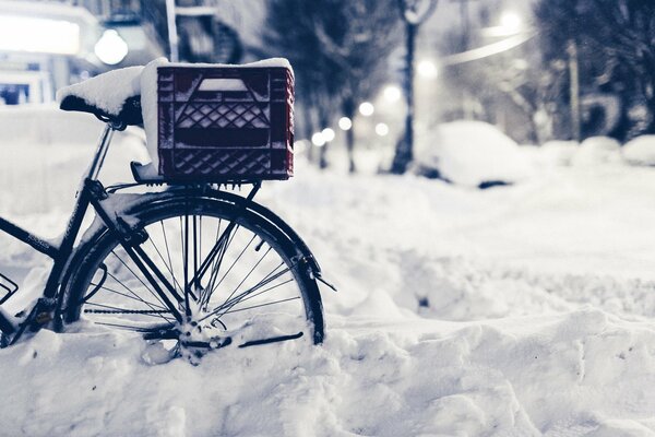 Bicicleta de calle de invierno