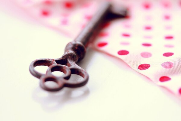 Photo macro d une clé Vintage sur la table