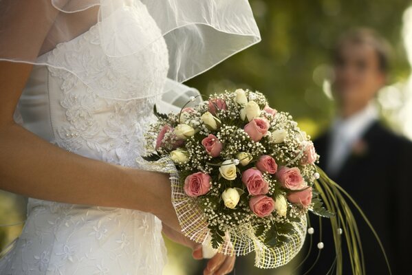 Brautstrauß Dekor bei der Hochzeit