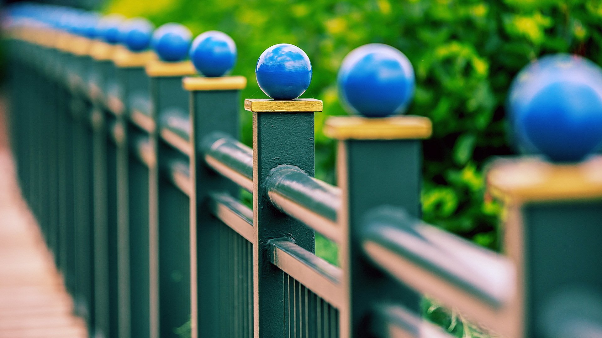 bridge rails close up