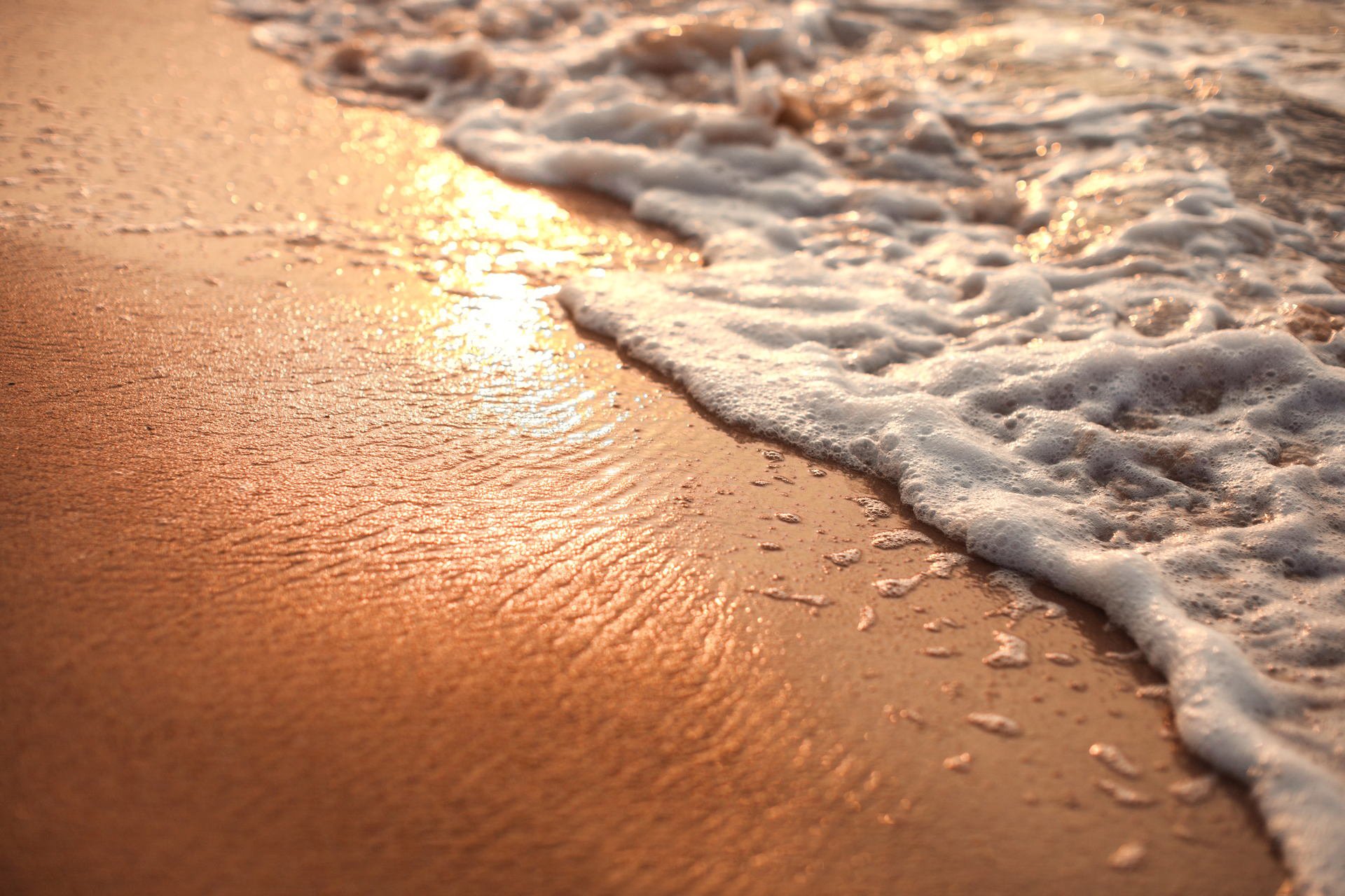 strand sand schaum