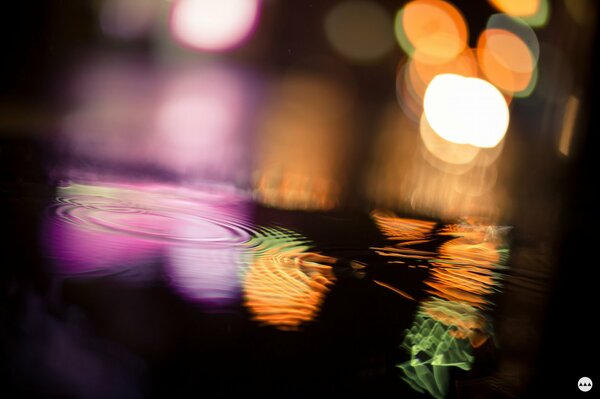 Reflets multicolores se reflétant dans l eau