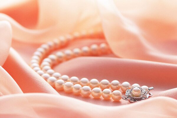 Beautiful pink pearl beads