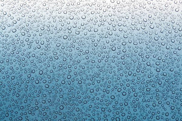 Water drops on the glass