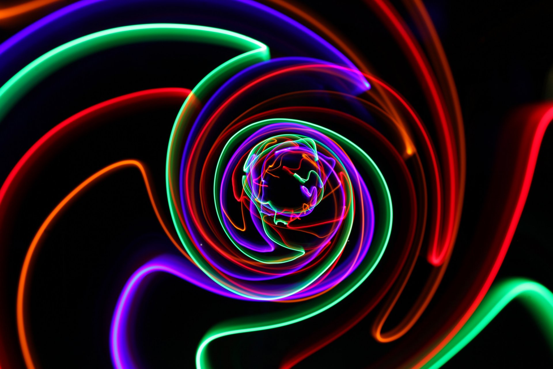 licht farbe strahlen lichter spur spirale linien