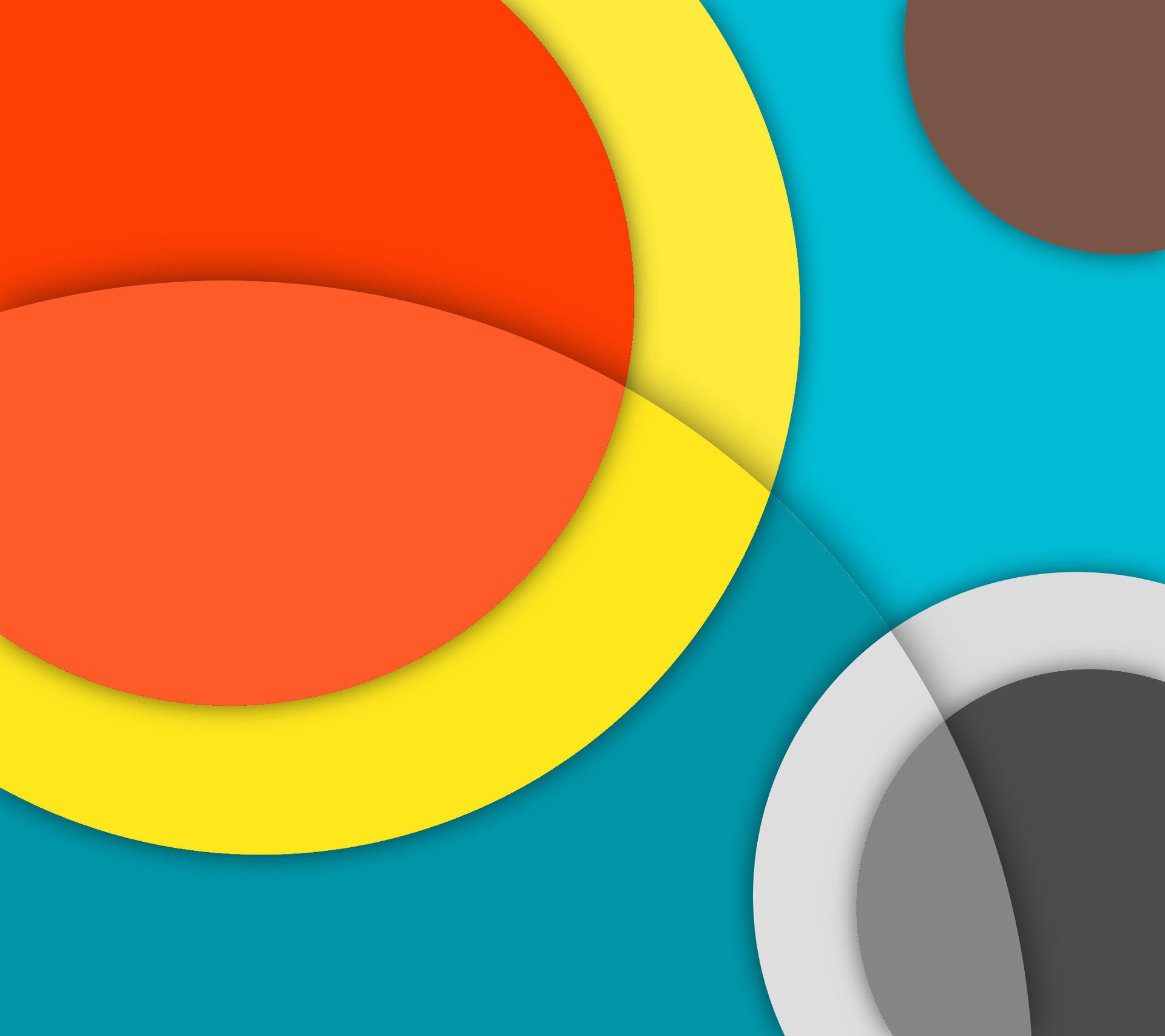 android 5.0 lollipop material design linien abstraktion streifen farben kreise halbkreis orange gelb blau