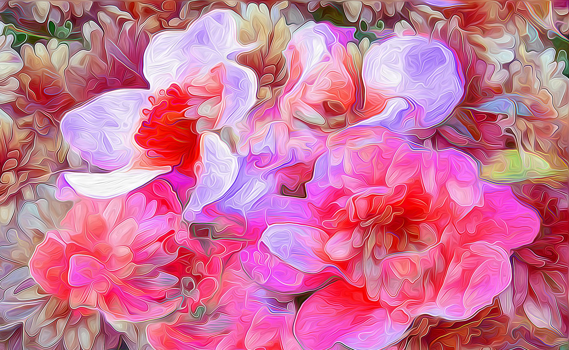 flower petals nature rendering