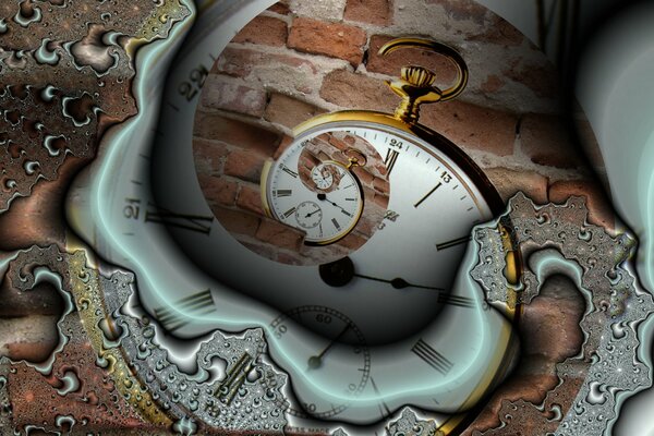 Abstract image of a pocket watch