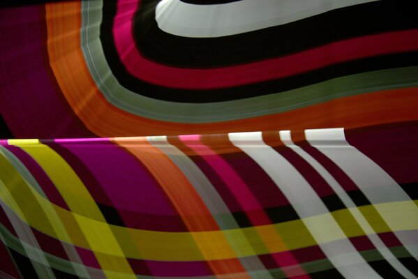 Color pattern with lines and curves