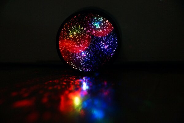 The play of colors through a strobe light