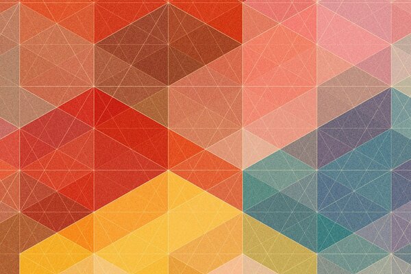 Geometric multicolored grid with clearly drawn lines