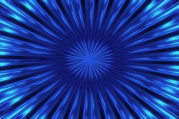 The blue lines diverge in rays