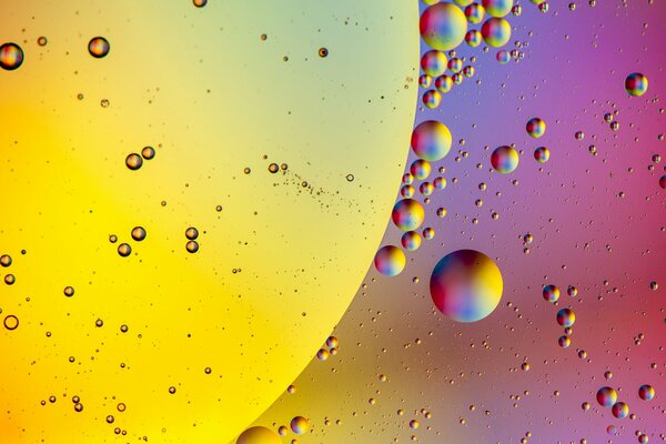 Liquid molecules floating in the air