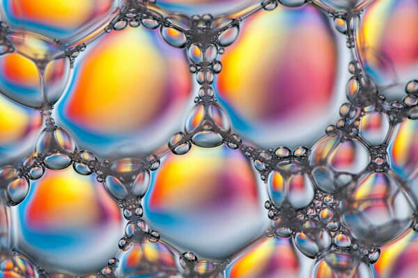 Bulles de couleur liquide volumétrique