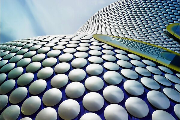 Textured roof with circles on the surface