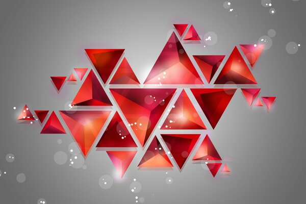 Geometric background of red triangles