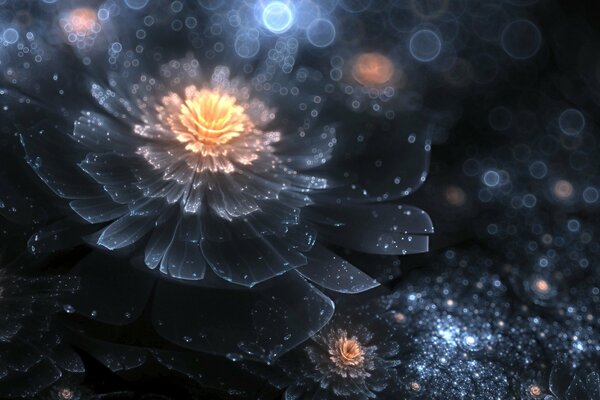 Stylish texture - Divine flower at night