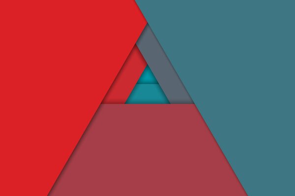 Abstraction. Triangle et mélange de couleurs