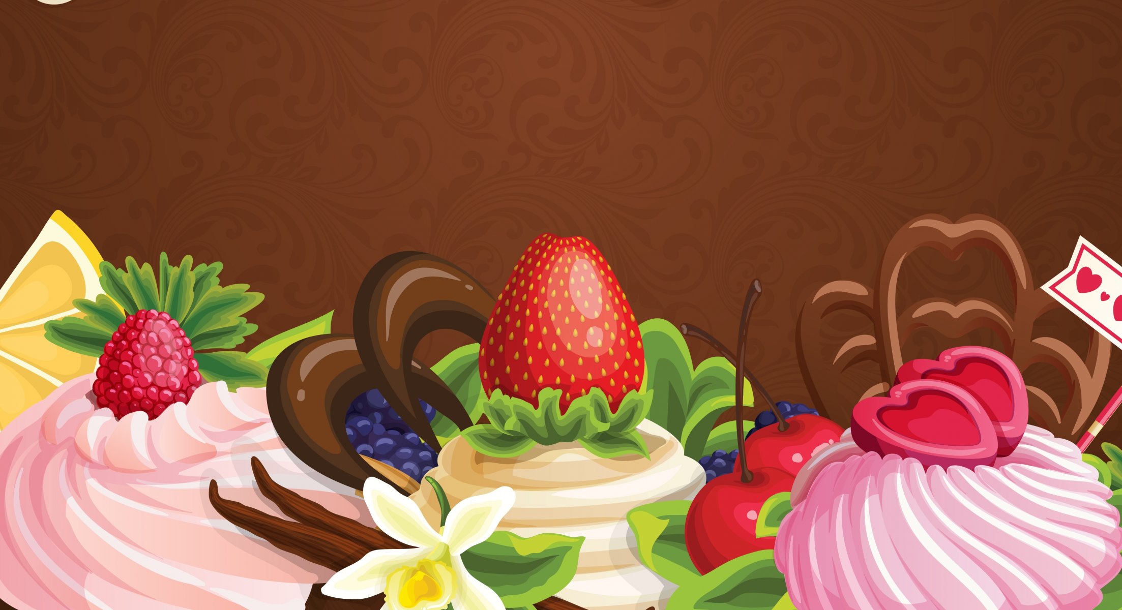 abstracto dulzura pastel fruta bayas chocolate crema flores dulces pasteles