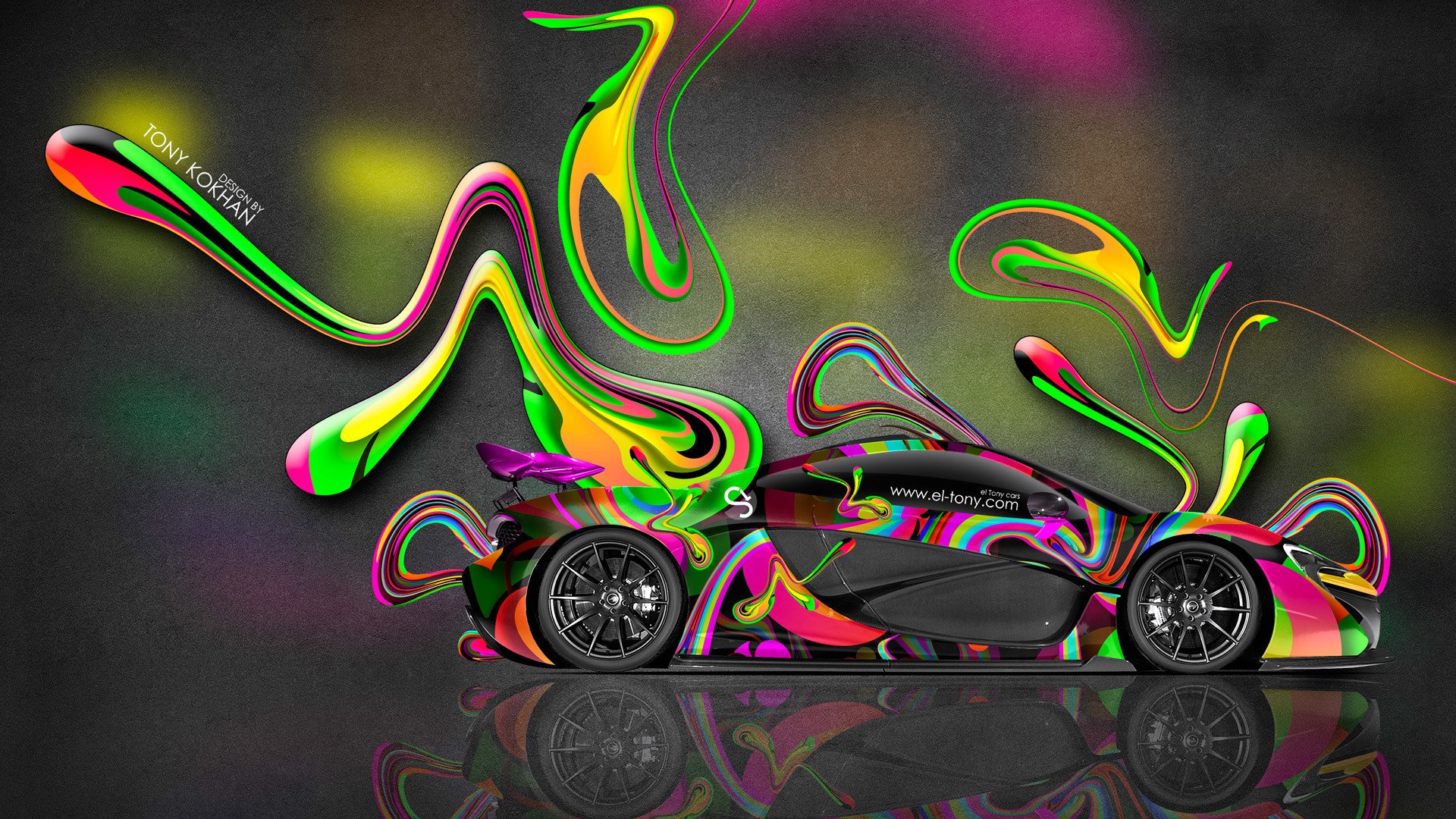 tony cohan mclaren p1 seite multicolors abstrakt airbrush tapete el tony cars photoshop stil mclaren p1 hell abstrakt kunststoff seitenansicht bunt auto 2014