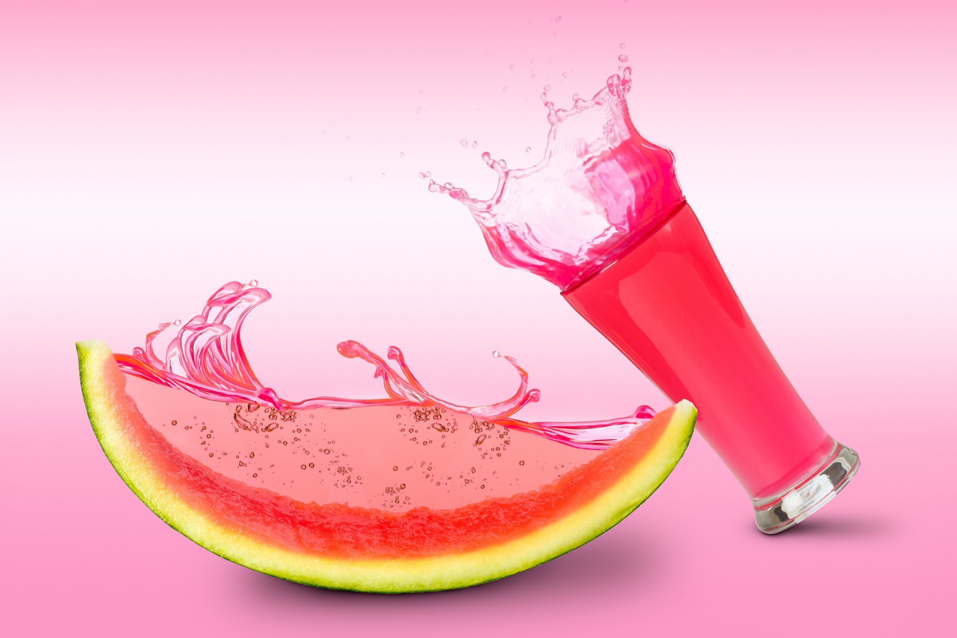 glass juice spray watermelon flower