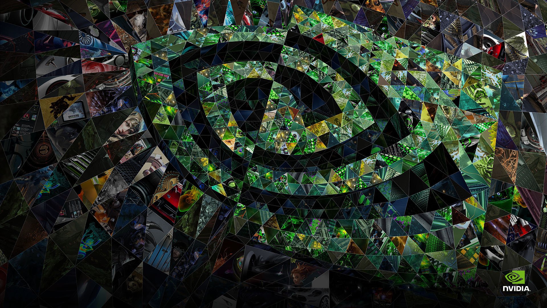 nvidia logo abstraktion muster