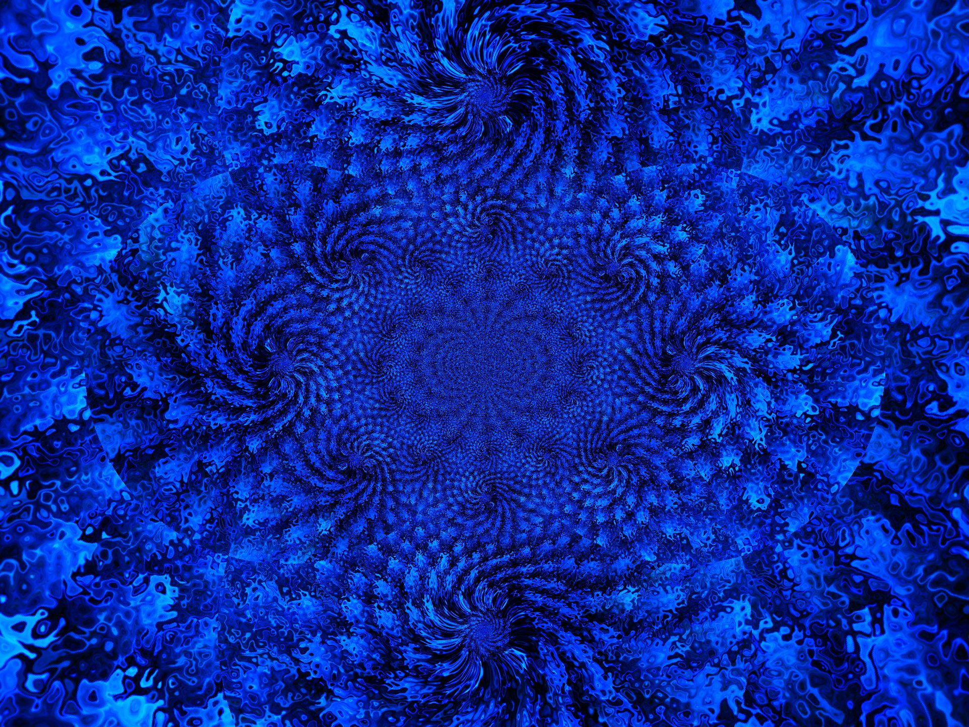 abstracto fantasía agua salpicaduras rizos patrón fondo azul