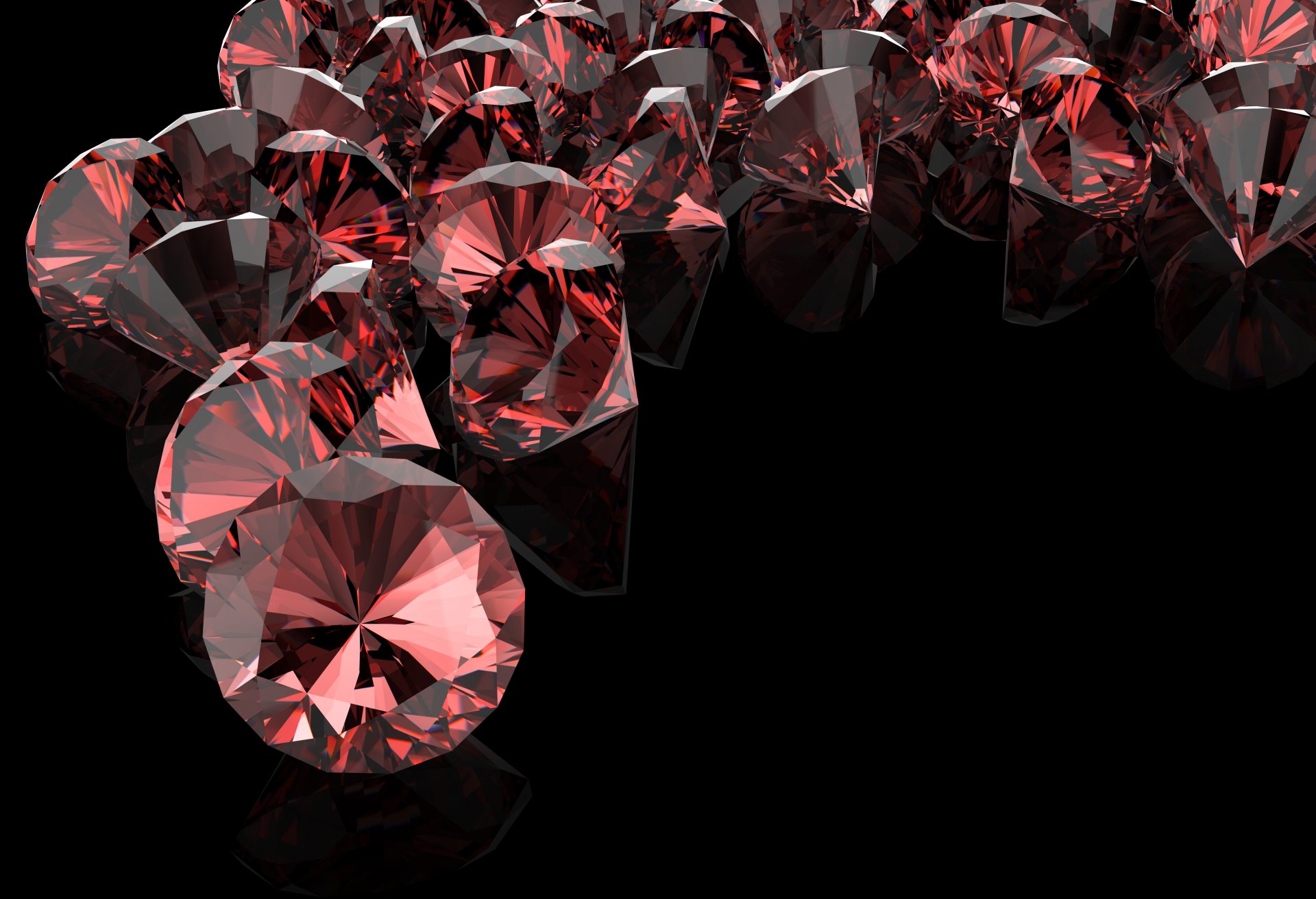 diamonds red diamond dark background