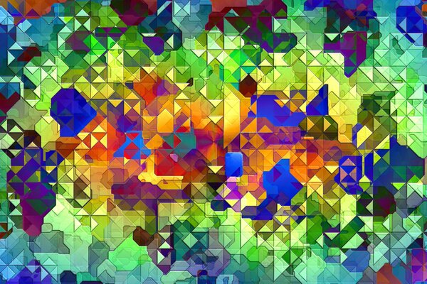 Multicolored geometric abstract picture