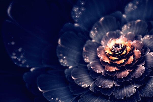 Flower-shaped abstraction with bokeh effect