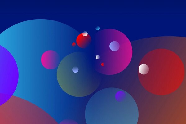 Abstract multicolored round shapes