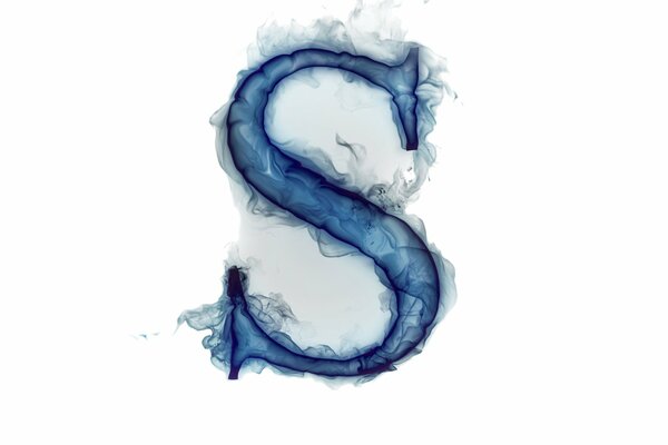 Immagine della lettera S nel fumo