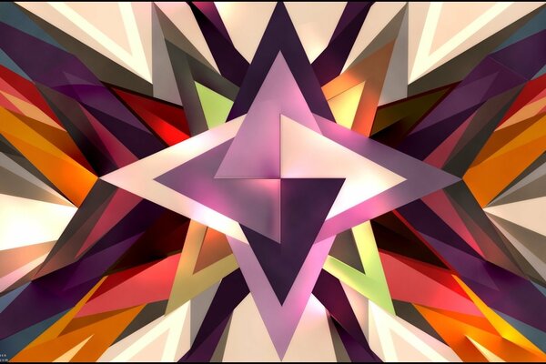Colored triangles in the 3D image