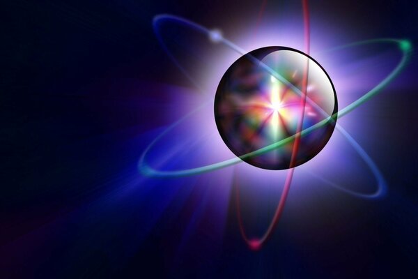 Image imaginaire des électrons autour de l orbite