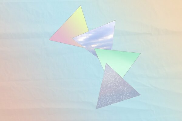 Geometric triangles of pastel color