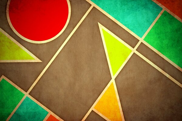 Abstraction, colored shapes and lines