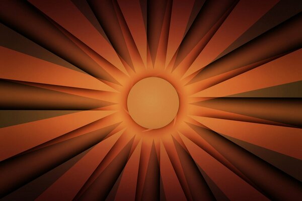 Ein brennender Kreis, der wie die Sonne aussieht