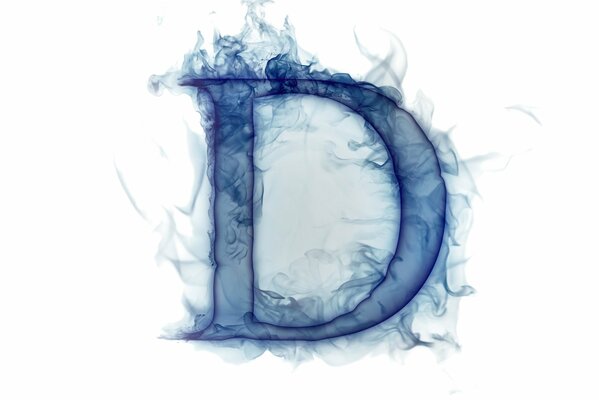 The English letter D in the fog