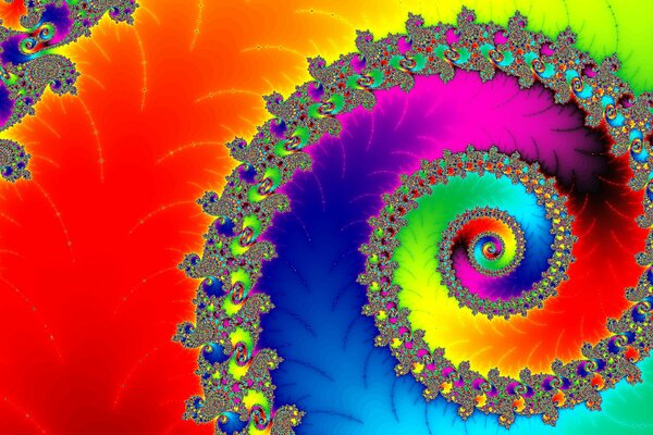 Diseños brillantes en forma de espiral con patrones