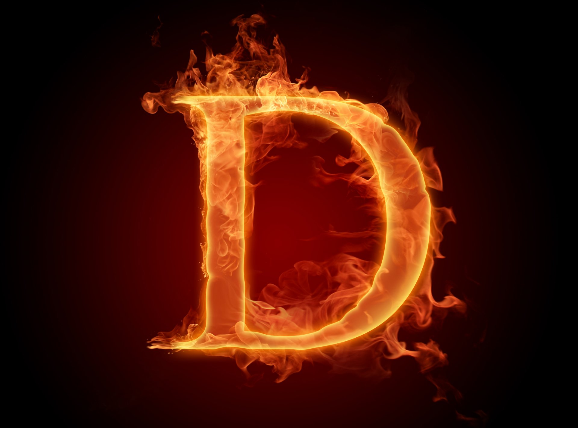 letter lit. wallpaper fire flame d