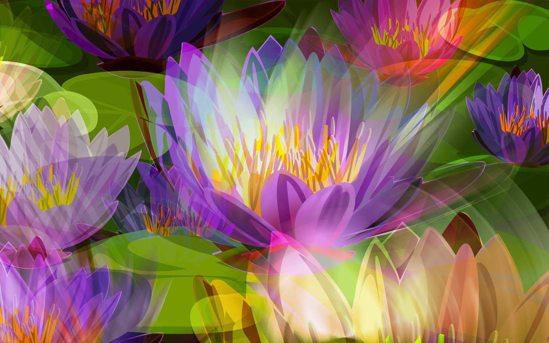 blumen muster wiese blumenbeet blütenblätter staubblätter lotus