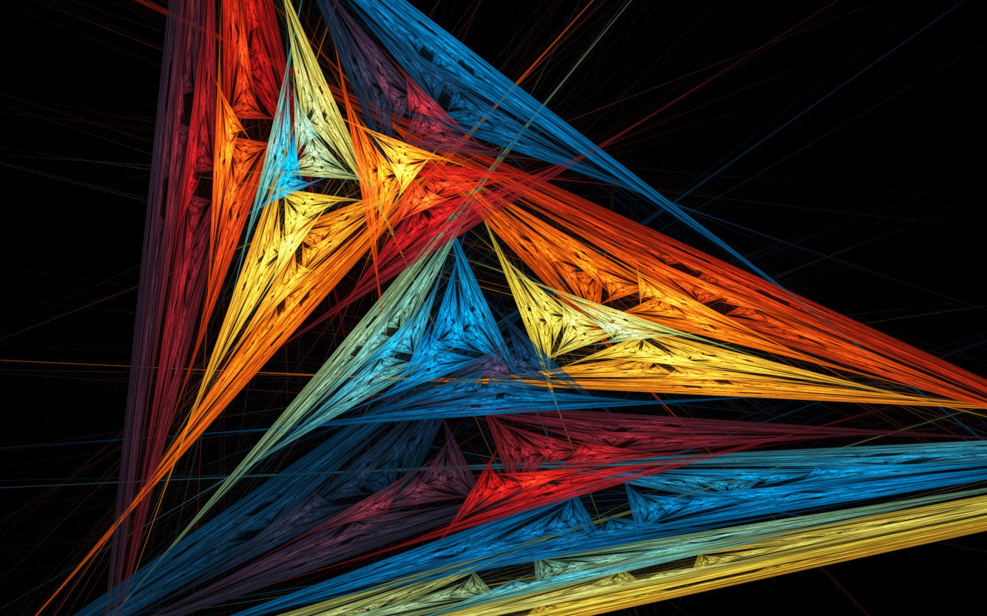 lumière ombre rayons lignes couleur modèle voile triangle