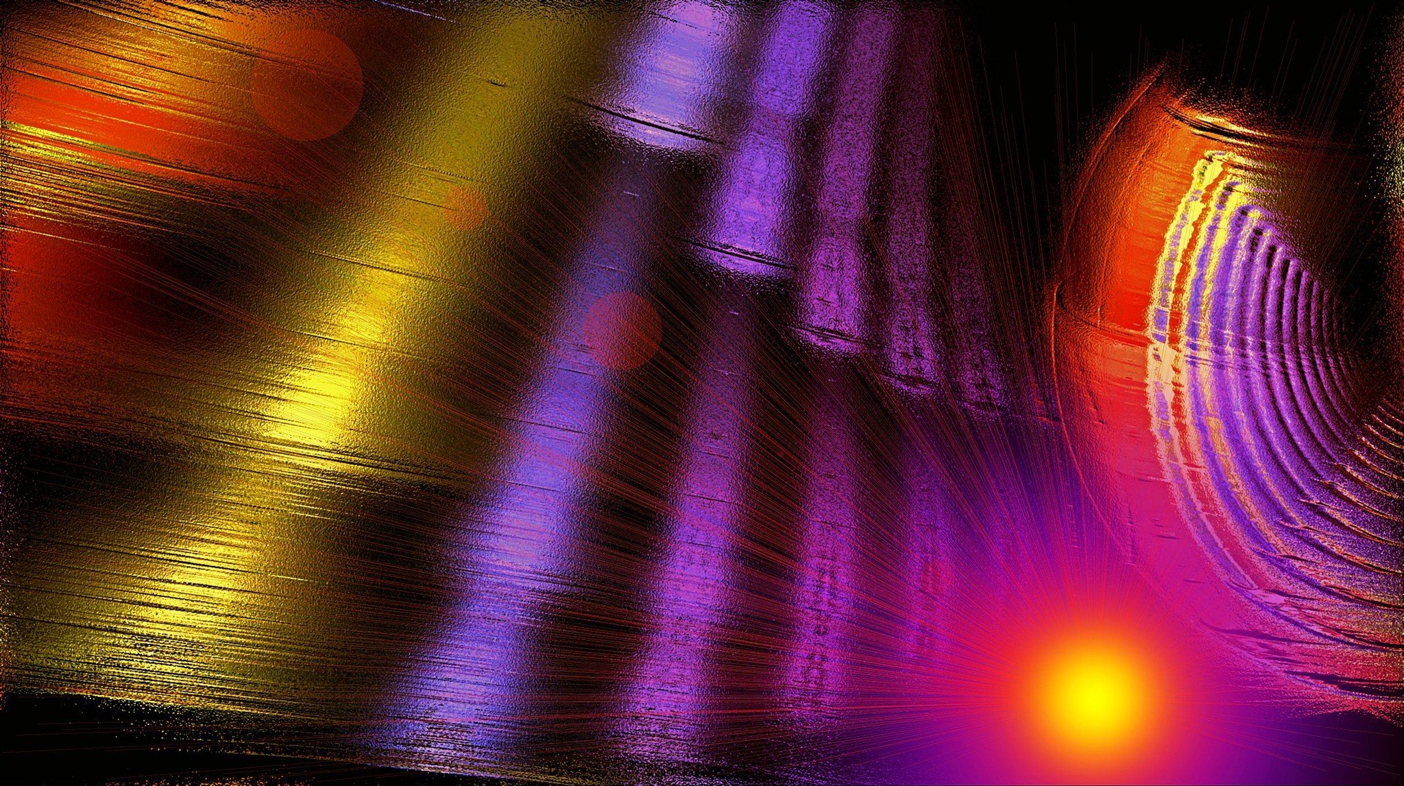 light flowers shine glass rays reflection edition