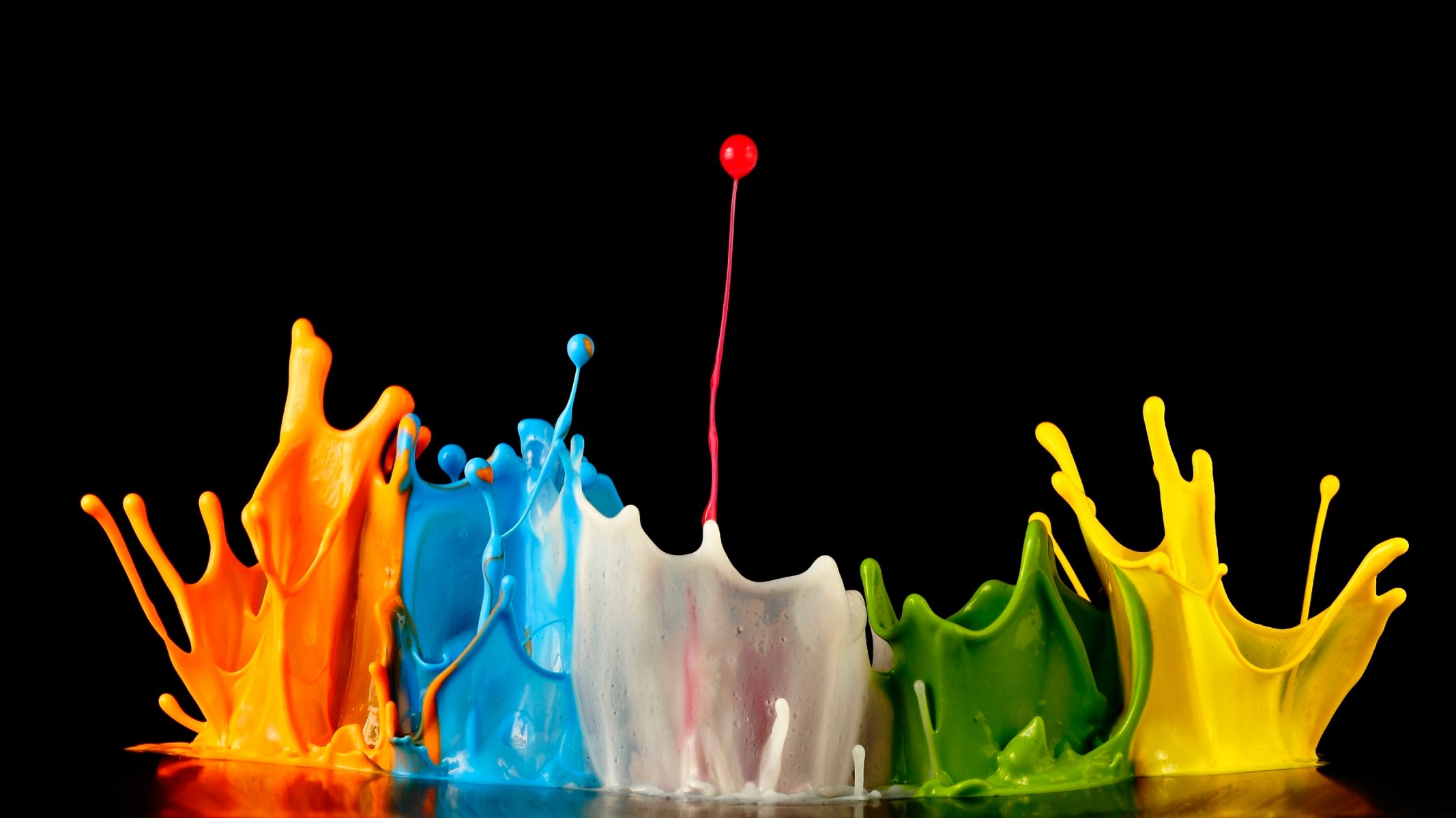 explosión de color pintura salpicaduras