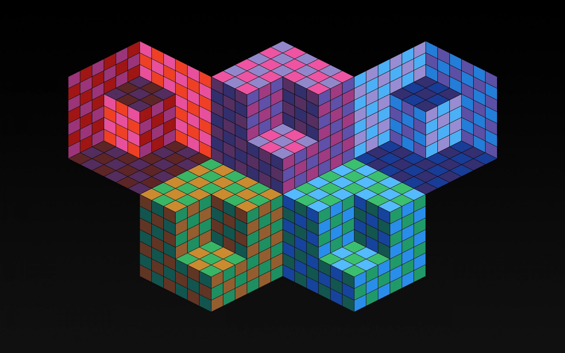 cubic meters cube volume flowers olympic games diamond 3d