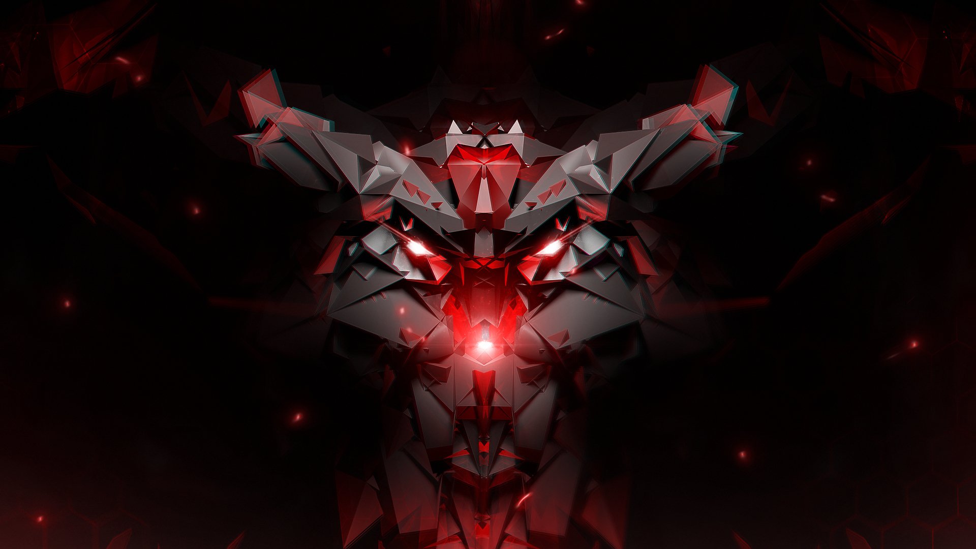 abstraction facets muzzle dark wallpaper
