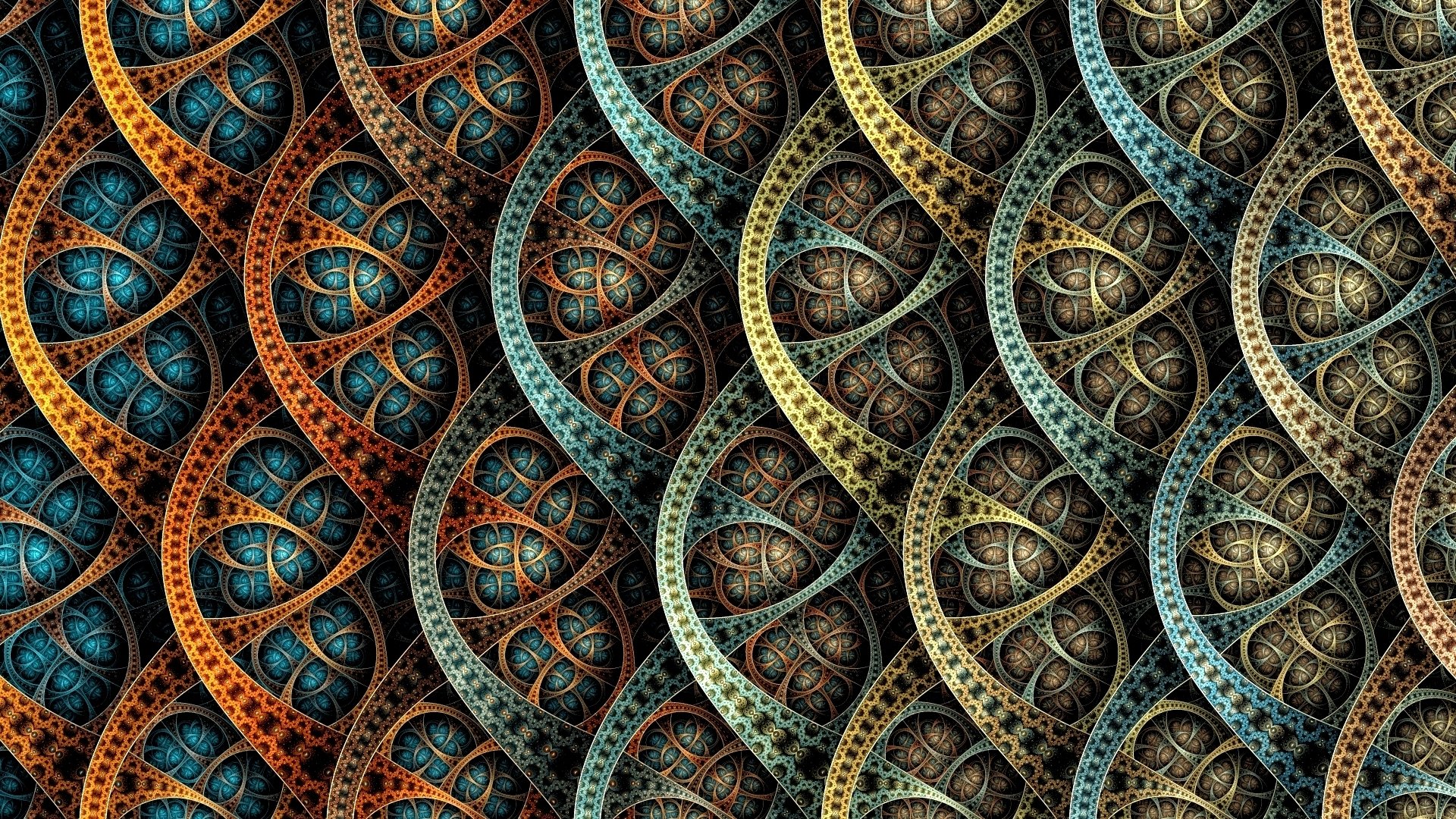 fractale motifs courbes écailles