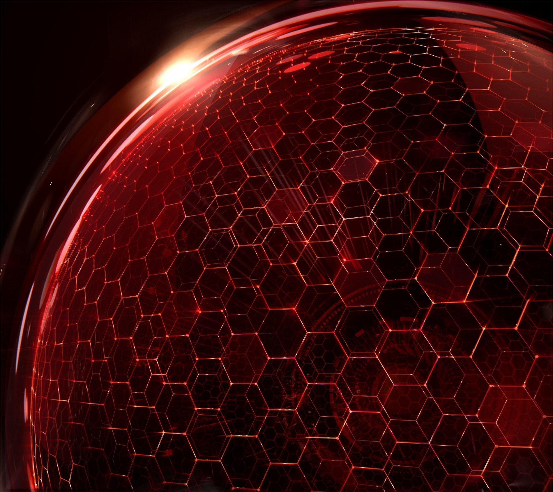 phere abstract render hexagon