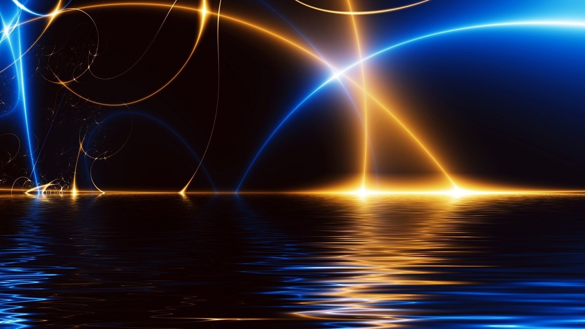 acqua carta da parati luce raggi arco scarico fulmine